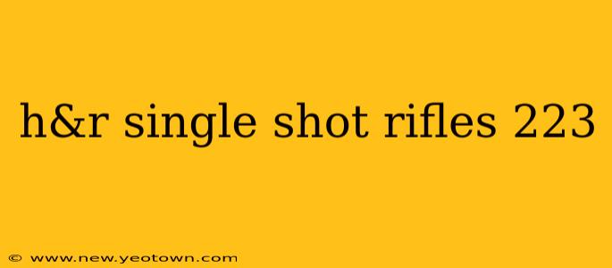 h&r single shot rifles 223