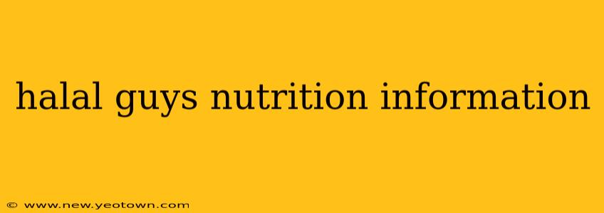 halal guys nutrition information
