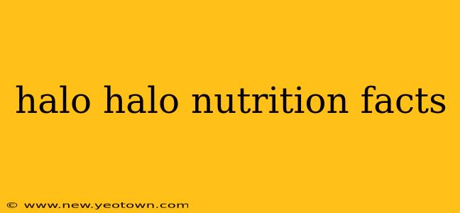 halo halo nutrition facts