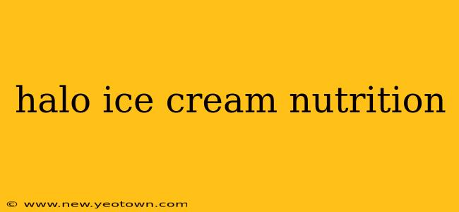 halo ice cream nutrition