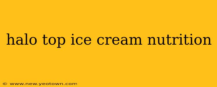 halo top ice cream nutrition