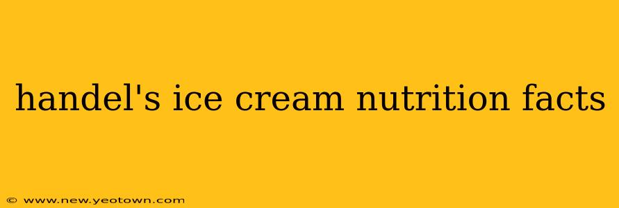 handel's ice cream nutrition facts