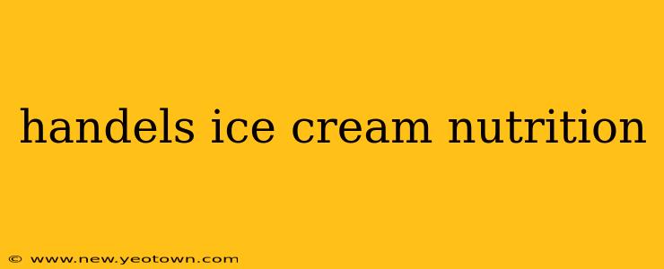 handels ice cream nutrition