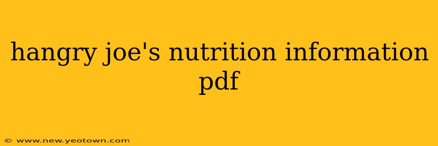 hangry joe's nutrition information pdf