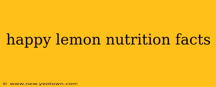 happy lemon nutrition facts