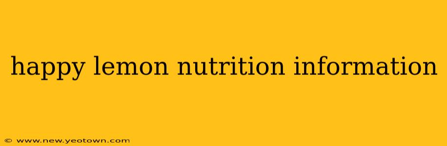 happy lemon nutrition information