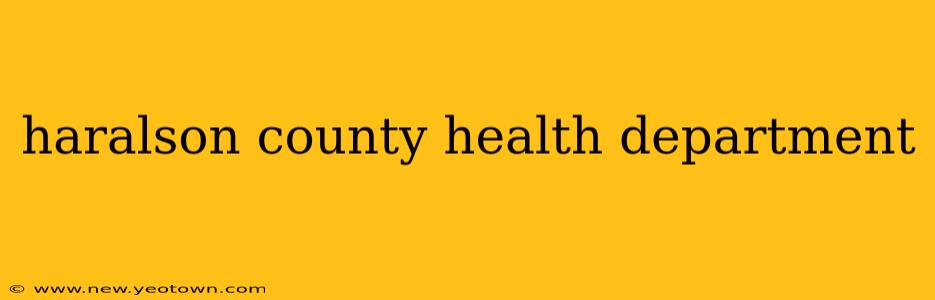 haralson county health department