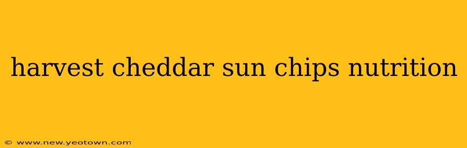 harvest cheddar sun chips nutrition