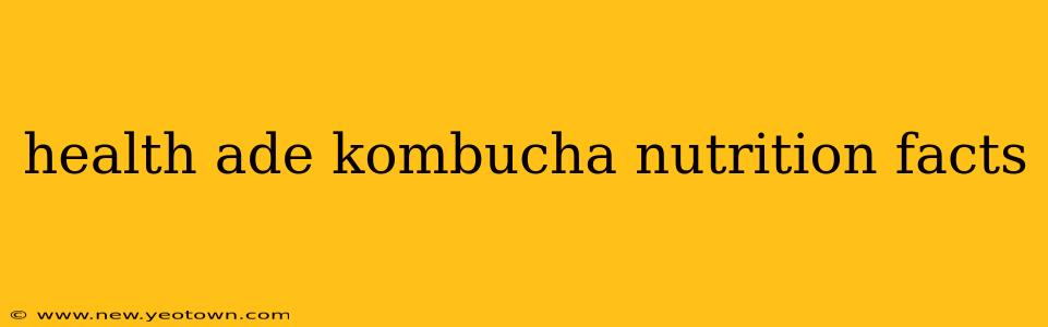 health ade kombucha nutrition facts