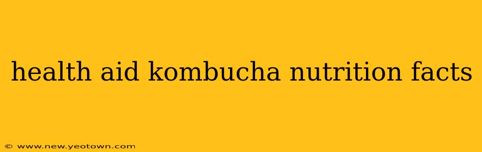 health aid kombucha nutrition facts