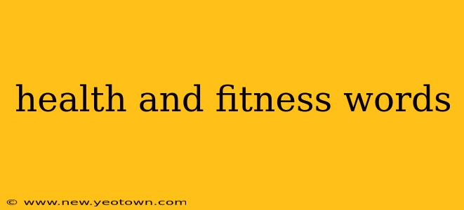 health and fitness words