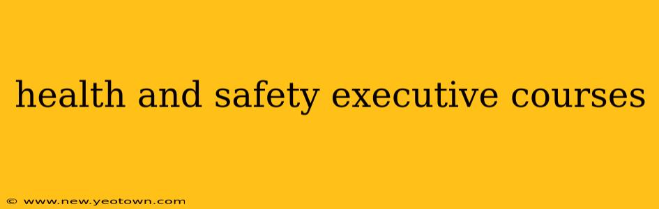 health and safety executive courses