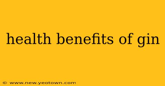 health benefits of gin
