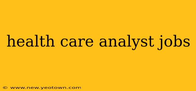 health care analyst jobs