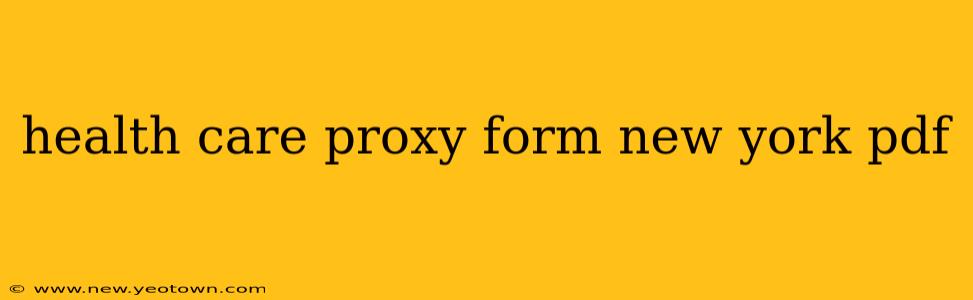 health care proxy form new york pdf