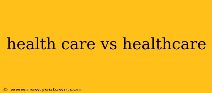 health care vs healthcare