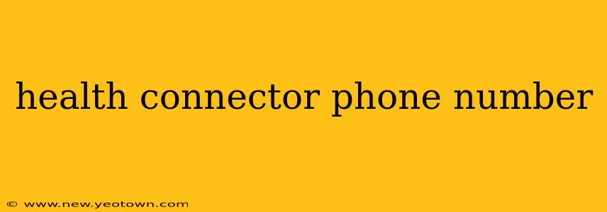 health connector phone number