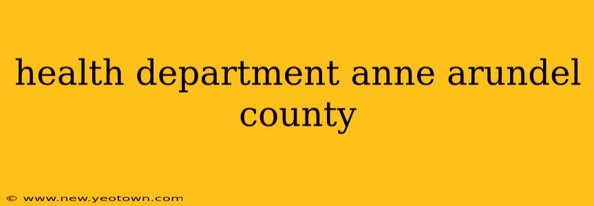 health department anne arundel county