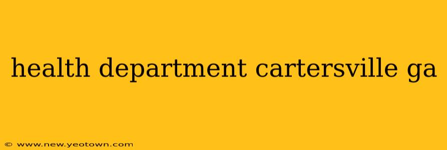 health department cartersville ga