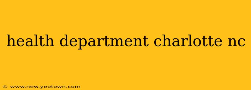health department charlotte nc