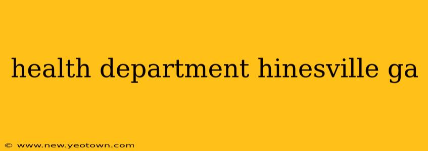 health department hinesville ga