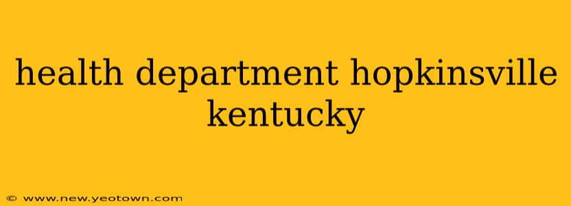 health department hopkinsville kentucky