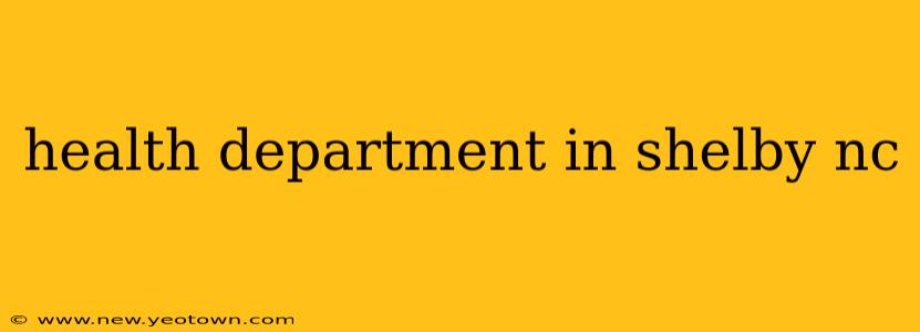 health department in shelby nc