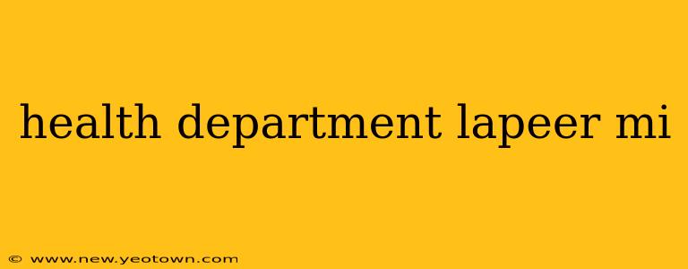 health department lapeer mi