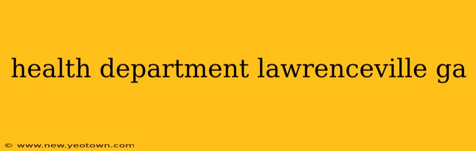 health department lawrenceville ga