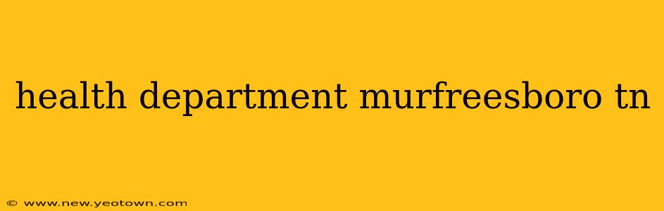 health department murfreesboro tn