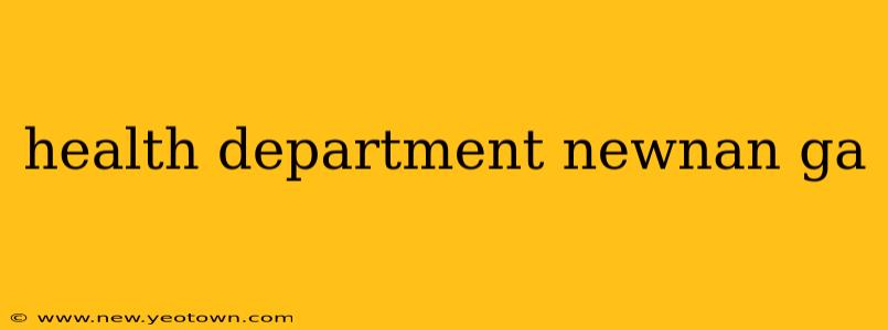 health department newnan ga
