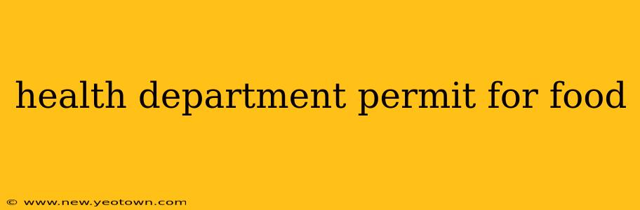 health department permit for food