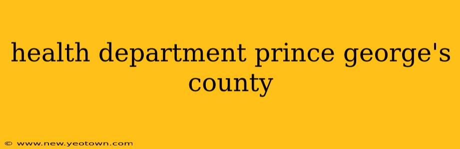 health department prince george's county