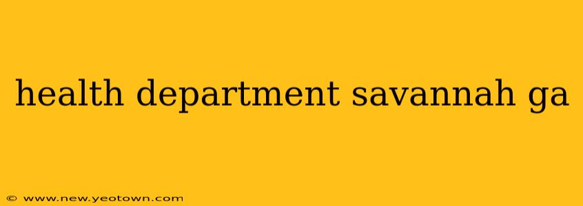 health department savannah ga