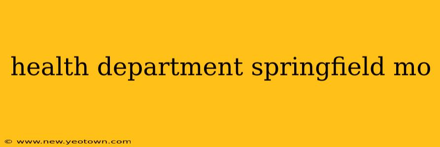 health department springfield mo