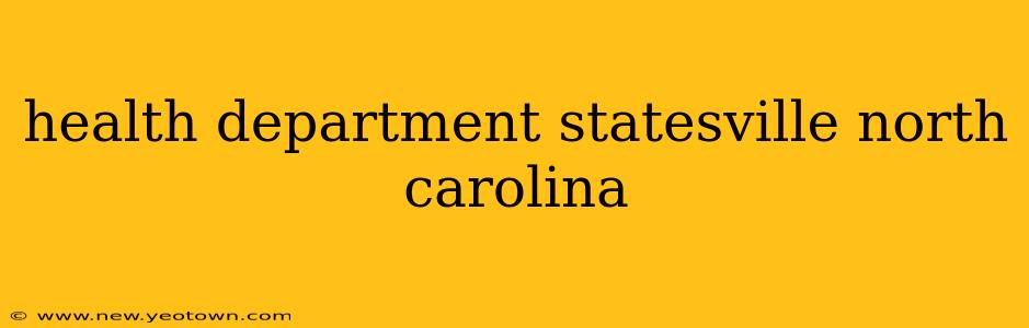 health department statesville north carolina