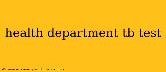 health department tb test
