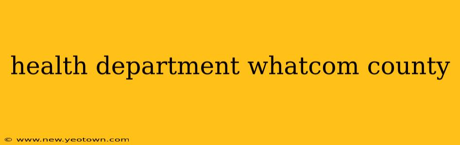 health department whatcom county