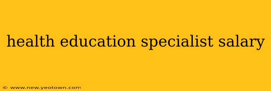 health education specialist salary