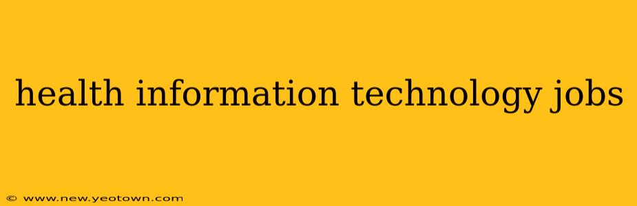 health information technology jobs