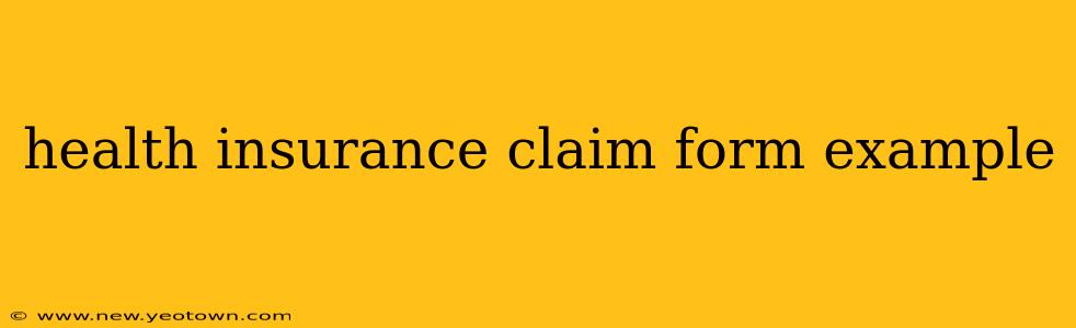 health insurance claim form example
