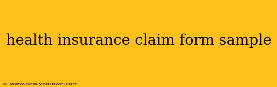 health insurance claim form sample