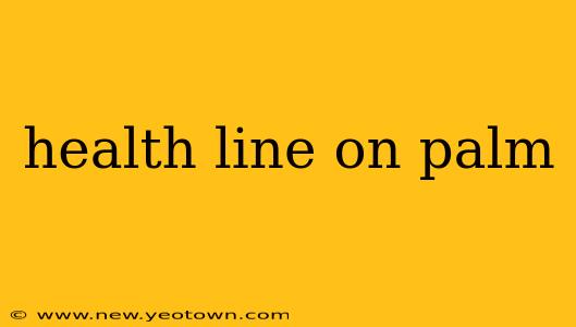 health line on palm