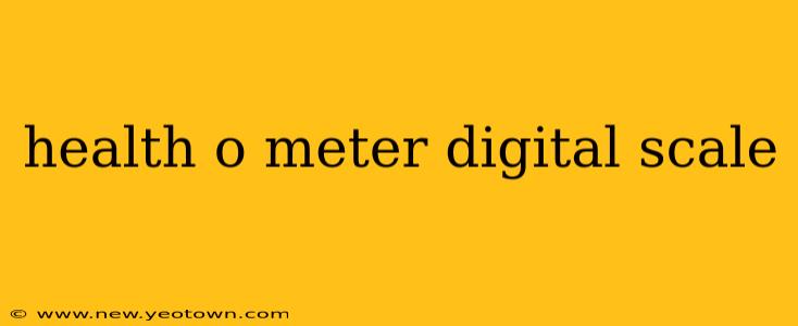health o meter digital scale