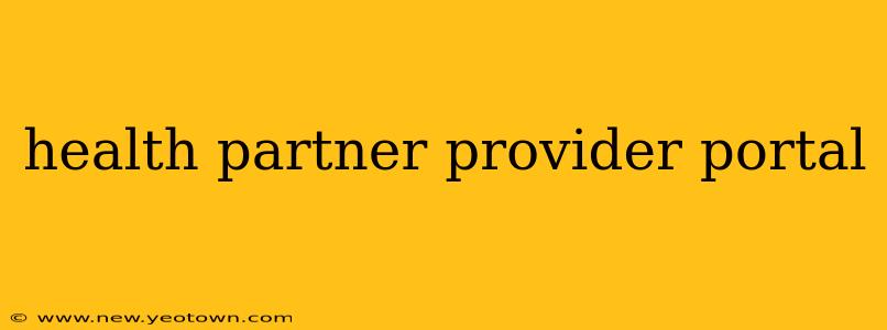 health partner provider portal