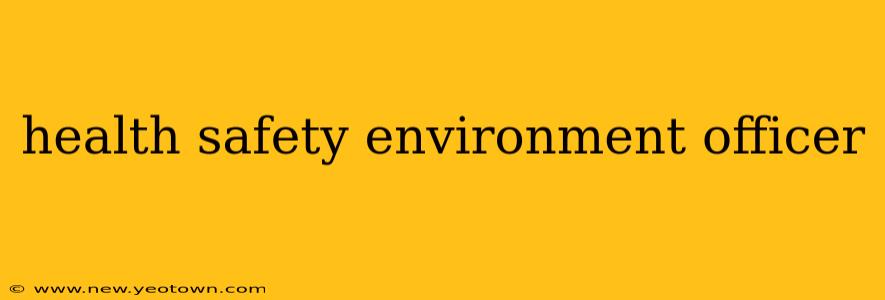 health safety environment officer