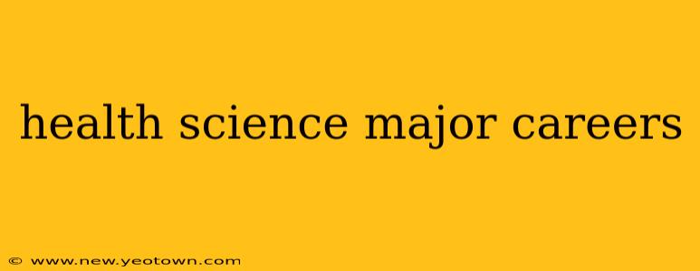 health science major careers
