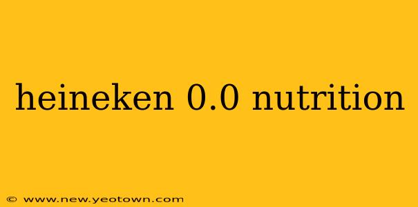 heineken 0.0 nutrition