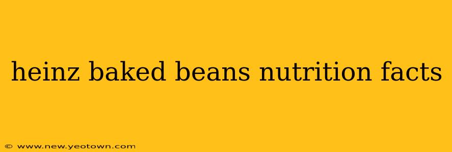 heinz baked beans nutrition facts