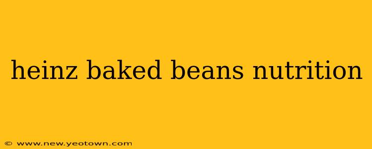 heinz baked beans nutrition